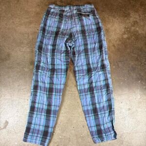 Vintage 80s gotcha blue plaid trousers Men's Size 32"